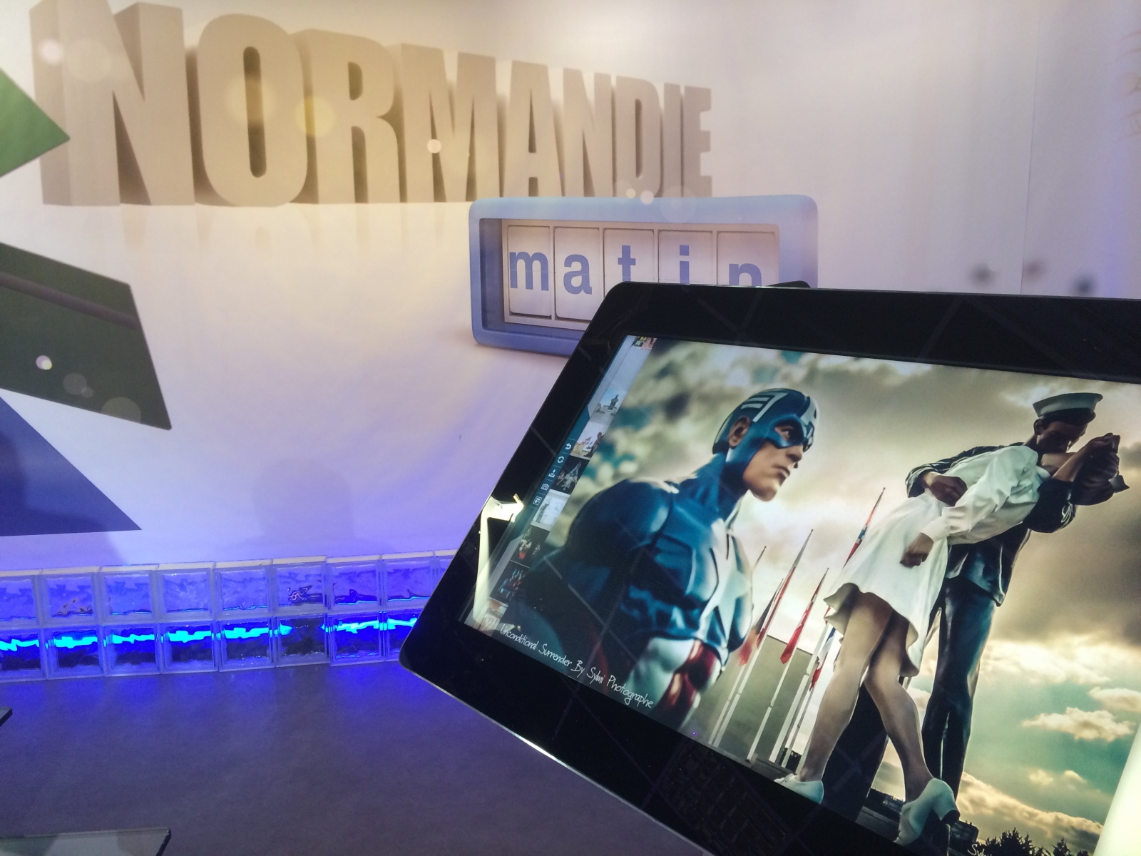 France 3 Normandie — Passage dans Normandie Matin — œuvre Captain America × Embracing Peace diffusée à l'antenne