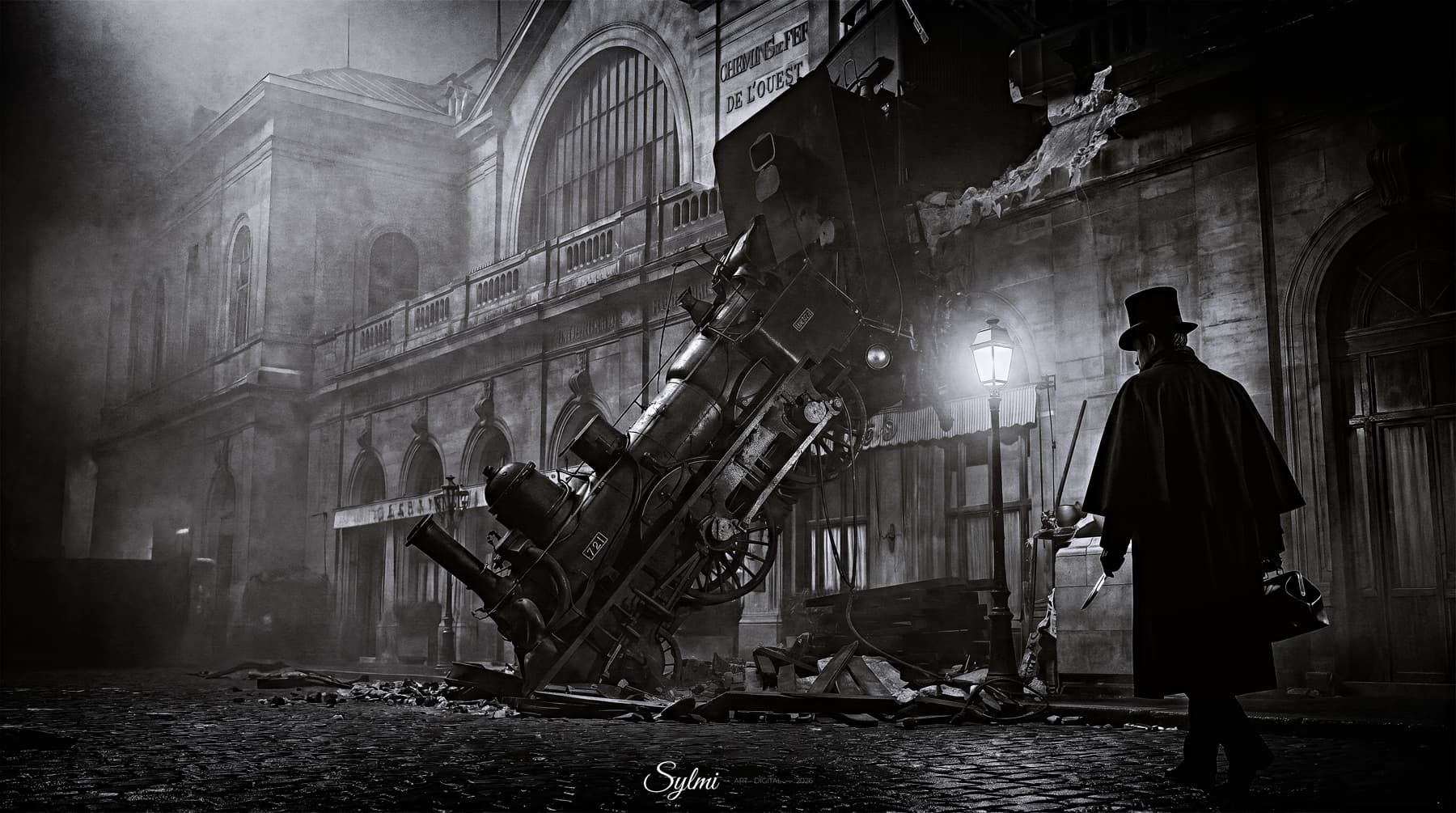 Jack the Ripper — sylmi-art-photo-jack-leventreur-train-montparnasse-02-1895-bw par Sylmi