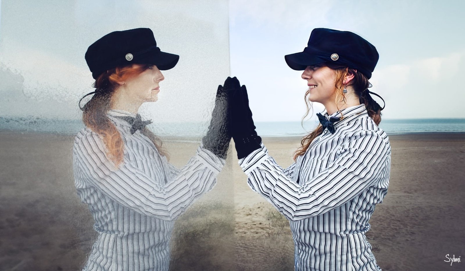 Reflet à travers la vitre